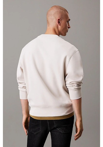 Erkek Ck Relaxed Monogram Sweatshirt - Gri