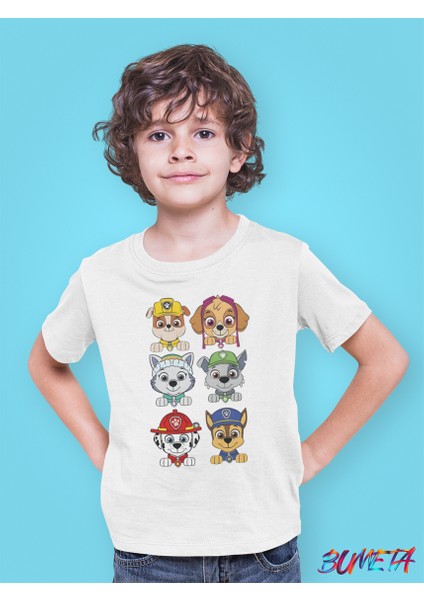 Paw Petrol Patrol All Karakter Characters Çocuk Tişört T-Shirt