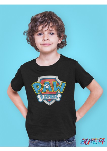 Paw Petrol Patrol Logo Çizgi Film Dizi Çocuk Tişört T-Shirt