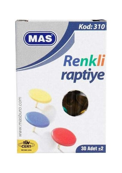 Mas Renkli Raptiye (pvc Kaplı)