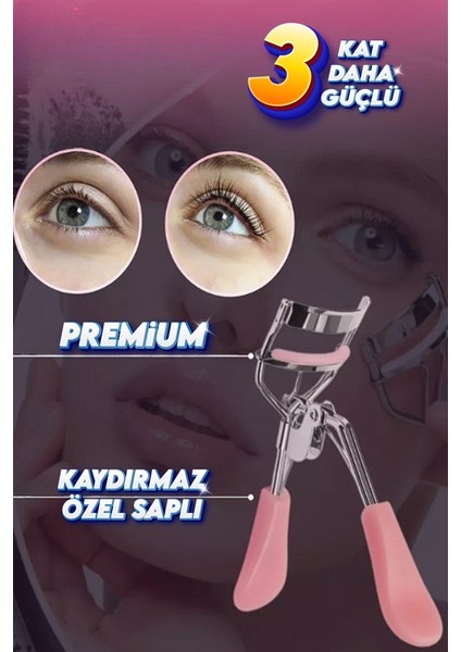 Klasik Kirpik Kıvırma Aleti 3 Kat Daha Güçlü