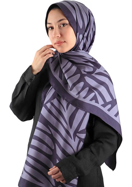 Lacivert Ekin Desen Twill Ipek Şal fiyatları