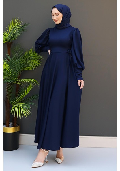 Ip Kuşaklı Elbise Lacivert fırsatları
