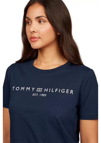 Kadın Logo Yazı T-Shirt - Lacivert fırsatları