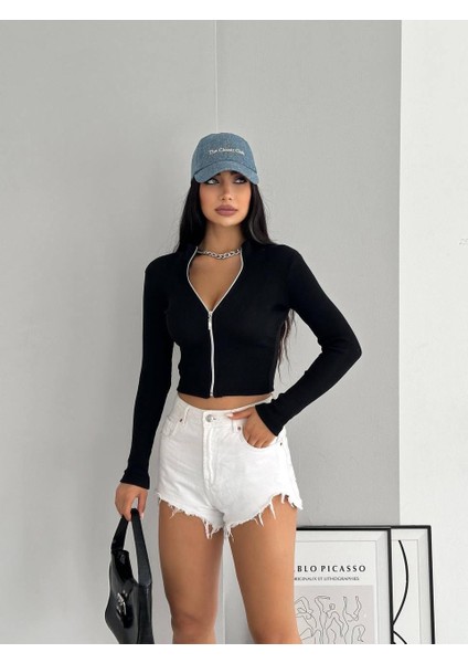 Kaşkorse Tam Fermuar Crop fırsatları