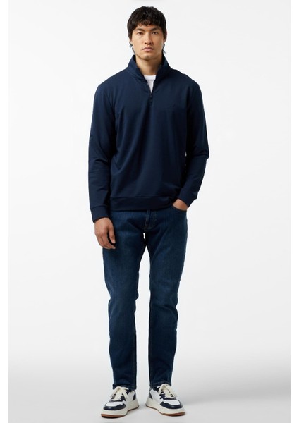 Erkek Regular Fit Sweatshirt - Lacivert fırsatları