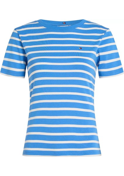 Kadın Slim Fit T-Shirt - Mavi