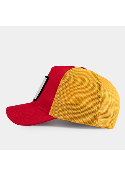 Kırmızı - Sarı Fileli Şapka (Cap)