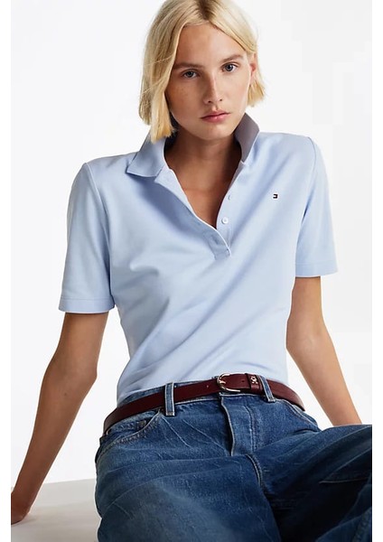 Kadın 1985 Koleksiyonu Regular Polo T-Shirt - Açık Mavi fırsatları