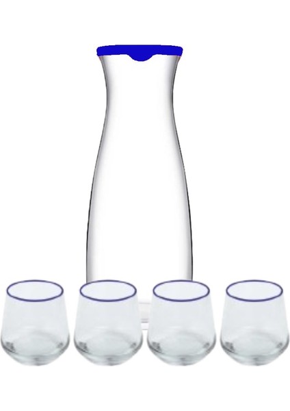 4 Kişilik Sürahi Ve Bardak Seti Mavi