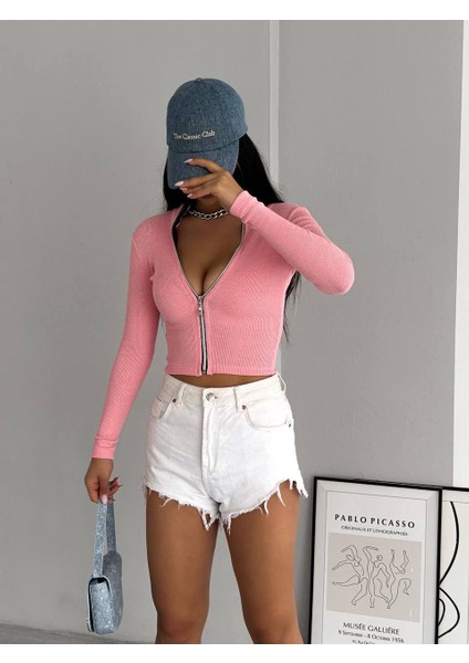 Kaşkorse Tam Fermuar Crop fiyatları