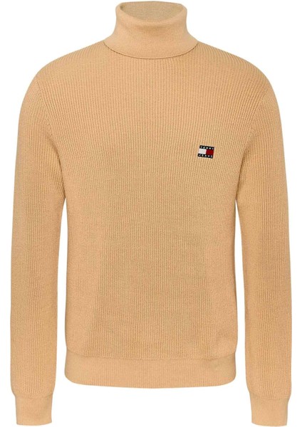 Erkek Boğazlı Kazak - Bej