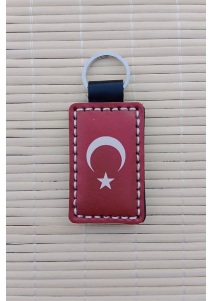 Ataturk Siluetli ozel uretim Ayyildiz Bayrakli Hakiki Deri Hediyelik Anahtarlik fiyatları