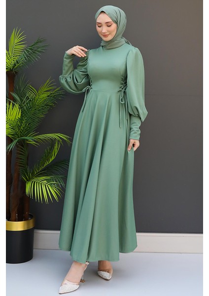Ip Kuşaklı Elbise Mint fırsatları