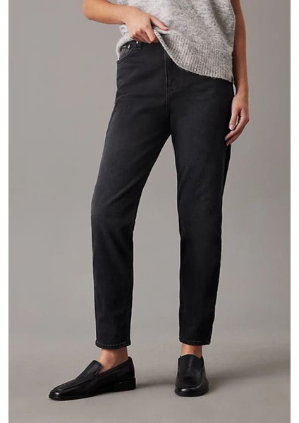 Kadın Ck Mom Jean Pantolon - Siyah