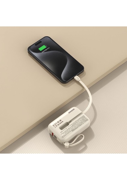 K14 10.000 mAh Powerbank 66W Hızlı Şarj Beyaz modelleri
