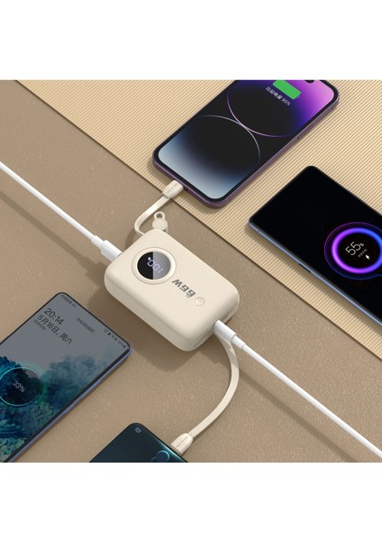 K14 10.000 mAh Powerbank 66W Hızlı Şarj Beyaz fırsatları