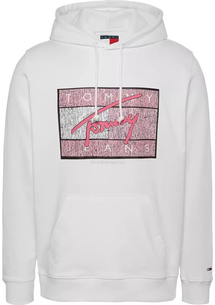 Erkek Kapüşonlu Sweatshirt - Ekru