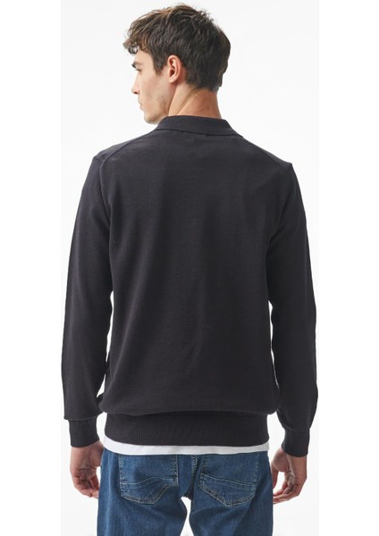 Erkek Regular Fit Triko - Siyah