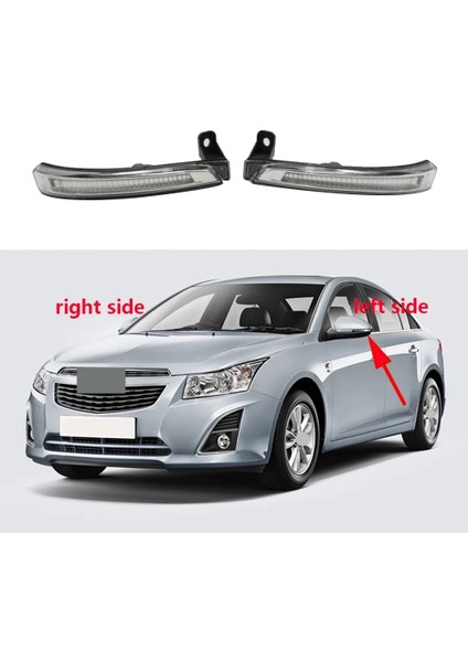 Cruze J300 2009 - 2015 ile Uyumlu Araba LED Dikiz Aynası Işık Dönüş Sinyali Işığı 94537661 Sağ (Yurt Dışından)