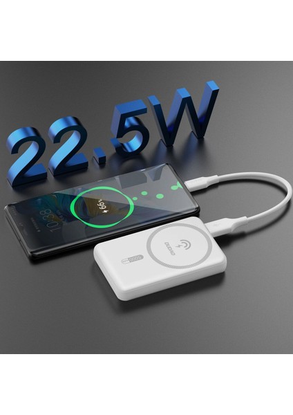 K14S - 5.000 mAh Magsafe Uyumlu Kablosuz Powerbank 20W Hızlı Şarj