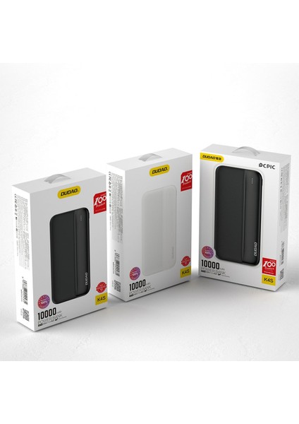 K4S 10.000 Mah Powerbank 22.5W Hızlı Şarj Beyaz