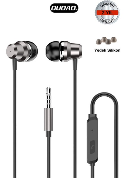 X10PRO - Kulak Içi Kablolu Mikrofonlu Kulaklıkjak Girişli Siyah