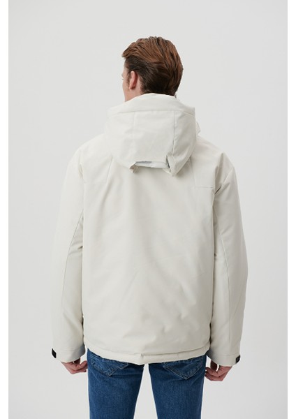 Erkek Kapüşonlu Mont - Bulut Gri fiyatları