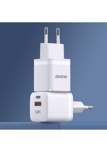 A13PROEU - Pd 33W Hızlı Şarj Adaptörü Type-C ve USB ile Aynı Anda Şarj Edin / Apple Samsung Xiaomi