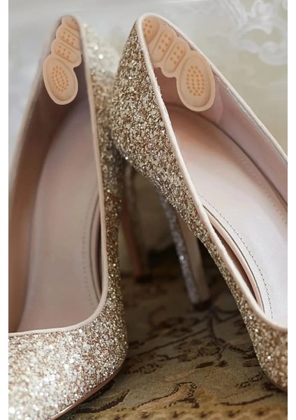 Topuk Vurma Önleyici Ten Rengi Topuk Aparatı Topuklu Ayakkabı Koruyucu Kaymaz Tabanlık