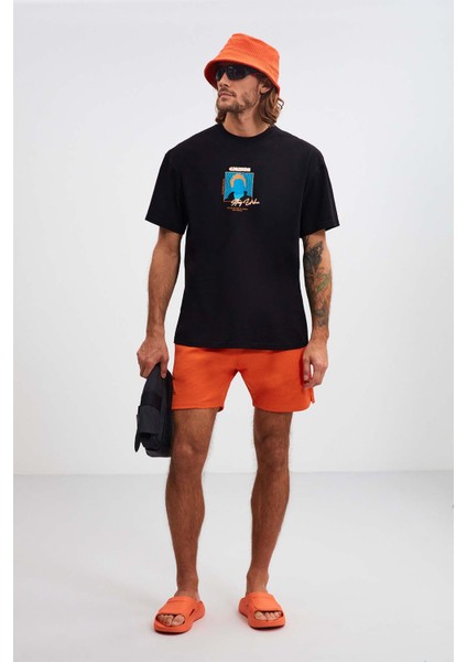 Bradley Relaxed Oversize Siyah T-Shirt