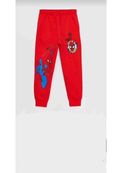 Beli Lastikli Spiderman Baskılı Erkek Çocuk Jogger Eşofman Altı