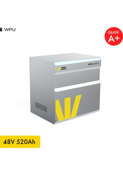 48V 500Ah 26.8kW LiFePO4 WPU Series Bluetooth’lu Lityum Demir Fosfat Akü