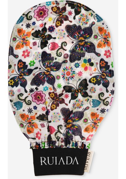 Flowers Series +50 Factor %100 Floş ipek İnce Banyo Duş Kesesi Peeling Eldiveni (BUTTERFLY) fiyatları