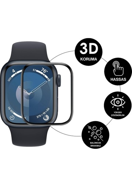 Apple Watch 10. Nesil 46MM Uyumlu 3D Full Ekran Koruyucu