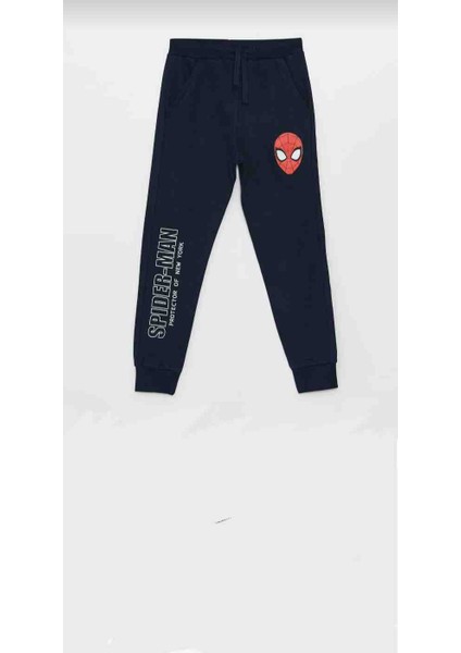 Beli Lastikli Spiderman Baskılı Erkek Çocuk Jogger Eşofman Altı