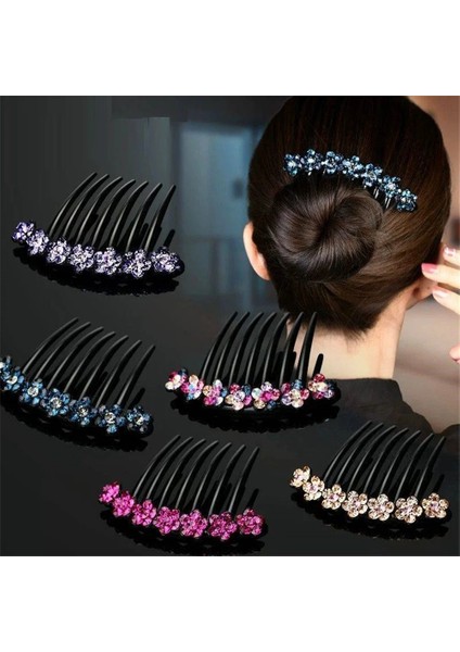 Beyaz Rhinestone Saç Fırçası Saç Klipleri Yedi Diş Tarak Saç Artefakt Tokalar Kadın Saç Şekillendirici Saç Tokası Hairband (Yurt Dışından) modelleri