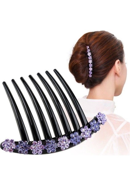 Beyaz Rhinestone Saç Fırçası Saç Klipleri Yedi Diş Tarak Saç Artefakt Tokalar Kadın Saç Şekillendirici Saç Tokası Hairband (Yurt Dışından) indirimleri