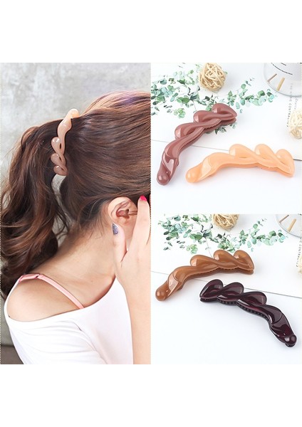T Sarı 10.5 cm Hollow Out Muz Klip Kadınlar Için Düz Renk Büküm Firkete Kızlar At Kuyruğu Klip Tokalarım Saç Şekillendirici Araçları Aksesuarları Şapkalar (Yurt Dışından) fiyatları