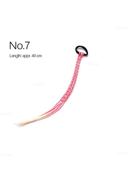 No.7 1 Adet Kızlar Saç Halka Peruk At Kuyruğu Tutucu Elastik Bantlar Çocuklar Scrunchie Lastik Bantlar Büküm Örgü Halat Saç Süsü Şapkalar (Yurt Dışından)