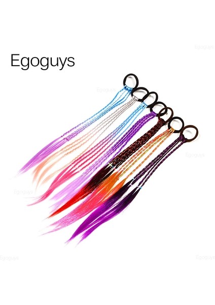 No.7 1 Adet Kızlar Saç Halka Peruk At Kuyruğu Tutucu Elastik Bantlar Çocuklar Scrunchie Lastik Bantlar Büküm Örgü Halat Saç Süsü Şapkalar (Yurt Dışından)