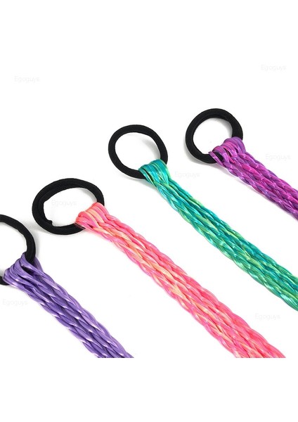 No.7 1 Adet Kızlar Saç Halka Peruk At Kuyruğu Tutucu Elastik Bantlar Çocuklar Scrunchie Lastik Bantlar Büküm Örgü Halat Saç Süsü Şapkalar (Yurt Dışından)