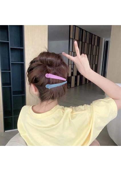 No.4 4 Adet/takım Kadın Ördek Gagası Klip Profesyonel Kuaförlük Salonu Firkete Plastik Dıy Saç Bakımı Saç Kelepçeleri Şekillendirici Araçları Şeker Renk (Yurt Dışından)