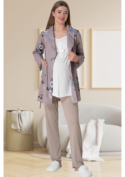 Pamuklu & Likralı, Hamile & Lohusa Pijama ve Sabahlık Seti