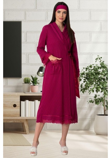 Mecit Örme Trikolu Lohusa Pijama Sabahlık Takım 5569
