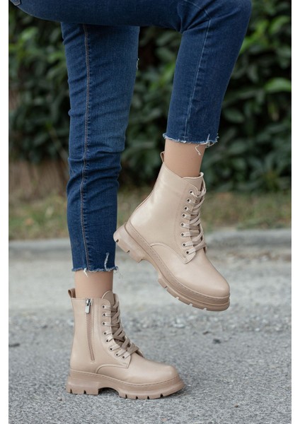 Dual Nude Cilt Uzun Bağcık Detaylı Kadın Bot