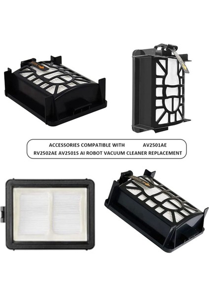 Yedek Parçalar Ana Fırça Yan Fırçalar Filtreler AV2501AE AV2502AE Robot Süpürge Aksesuarları (Yurt Dışından) modelleri