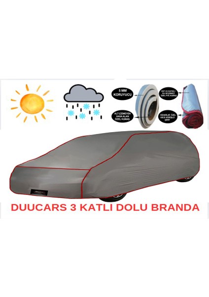 3 Katlı Dolu Darbe Koruyucu Volkswagen Passat Variant Araba Brandası Oto Branda Araba Çadırı