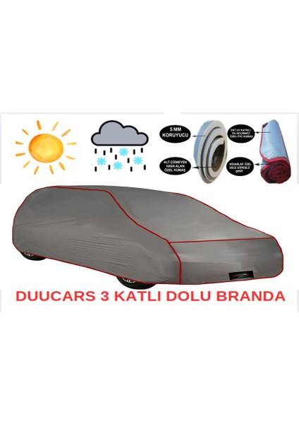 3 Katlı Dolu Darbe Koruyucu Fiat Freemont Araba Brandası Oto Branda Araba Çadırı