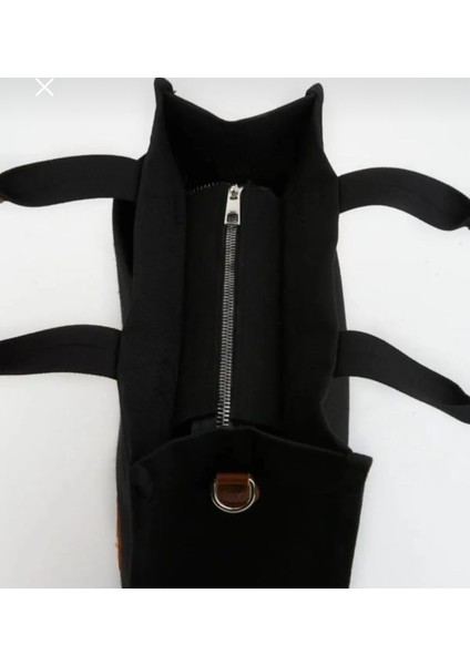 Çanta Kadın Kanvas The Tote Bag Cepli El Kol Omuz Çantası